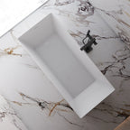 Luxury rectangular acrylic soaking tub for contemporary bathroom