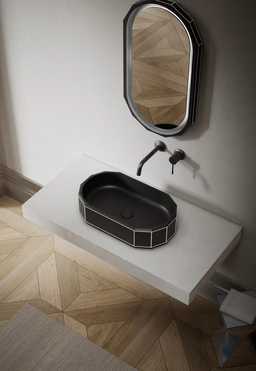 Luxury beryl series luxury vessel bathroom sink for modern vanity