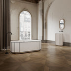MonBlari BERYL series bath with black rim side view