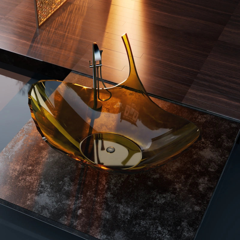 Luxury Ginkgo Brown soaking tub by MonBlari for contemporary bathroom interiors