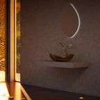 Ginkgo Brown designer vessel sink for luxury bathroom renovation