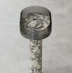MonBlari luxury purple marble freestanding bathroom pedestal sink
