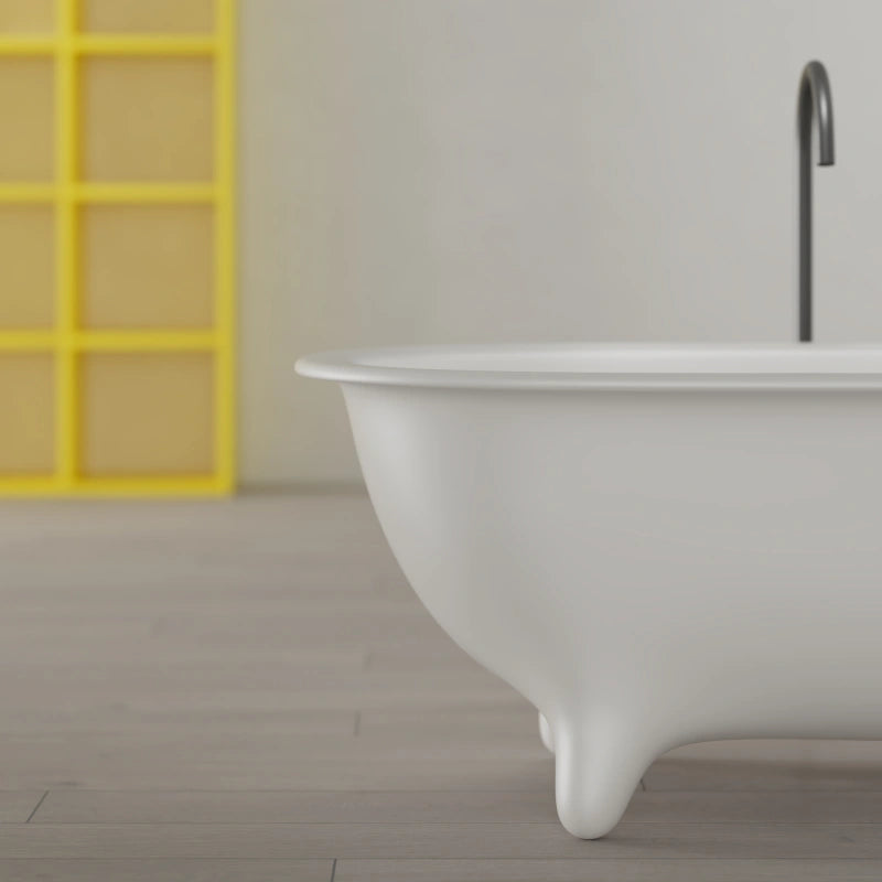 MonBlari freestanding deep soaking bathtub for spa style bathroom interior design