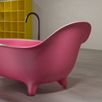 MonBlari luxury pink soaking bathtub with ergonomic design and smooth seamless finish