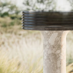 MonBlari STRATA Series Montage Freestanding Pedestal Sink with clear acrylic