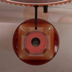 MonBlari FLOWER Series clear amber fluted bathroom pedestal basin