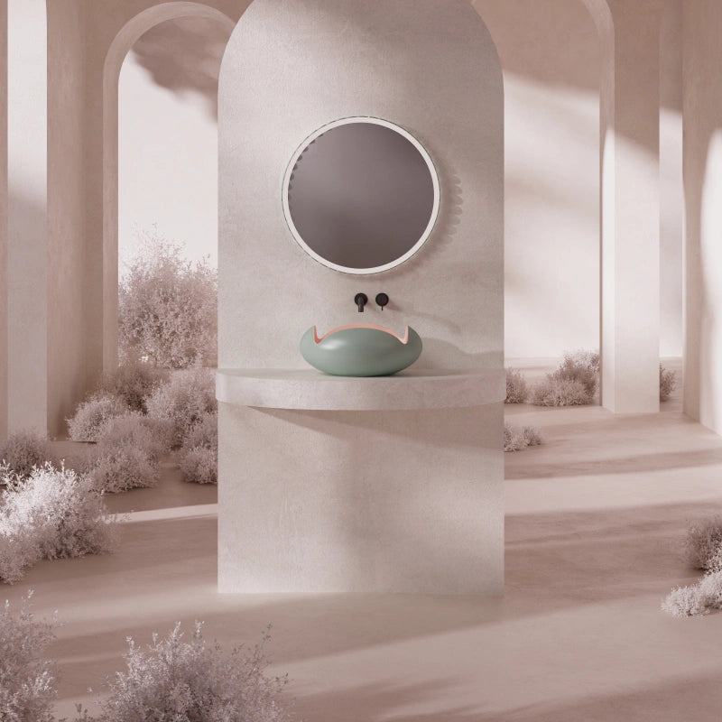 MonBlari FLOWER Series green bathroom basin