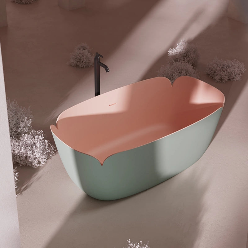 MonBlari FLOWER Series green bud-inspired soaking tub