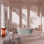 MonBlari FLOWER Series green freestanding bathtub