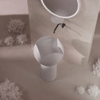 MonBlari FLOWER Series petal shape freestanding pedestal sink