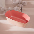 MonBlari FLOWER Series pink flower-inspired freestanding bathtub