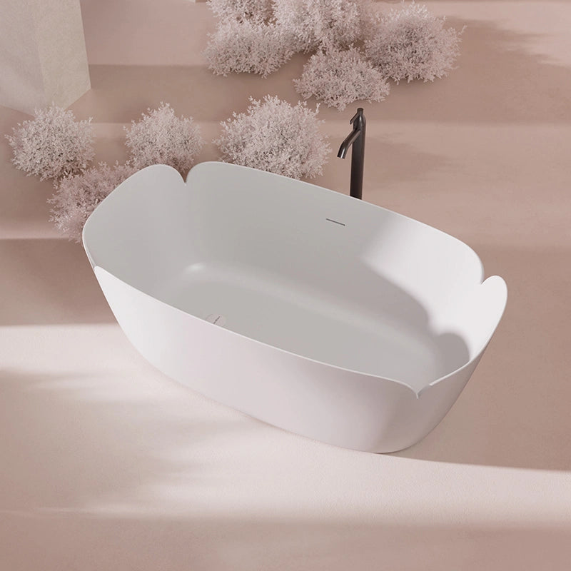 MonBlari FLOWER Series white flower-inspired soaking tub