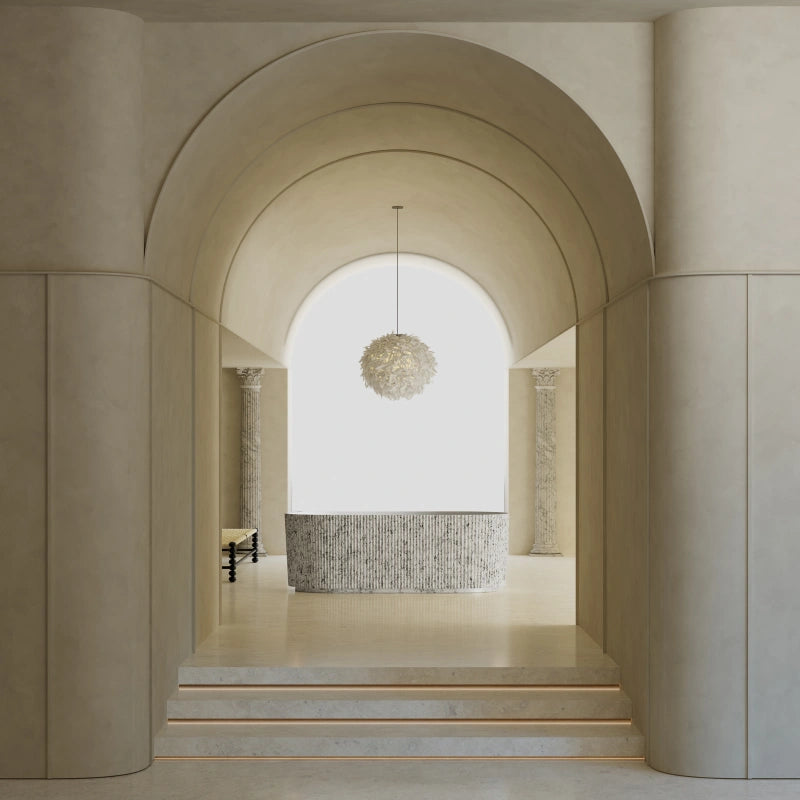 MonBlari XS Series freestanding soaking bathtub with fluted design