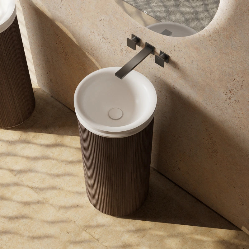 MonBlari FOREST Series contemporary pedestal bathroom sink