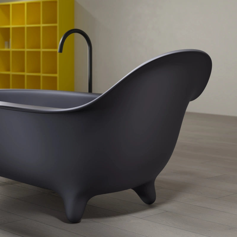MonBlari Armchair Series grey soaking bathtub centerpiece for sophisticated bathroom interiors