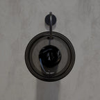 HALO Series luxury black pedestal sink for modern bathroom