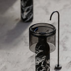 BvIgari black statement pedestal sink for luxury powder room