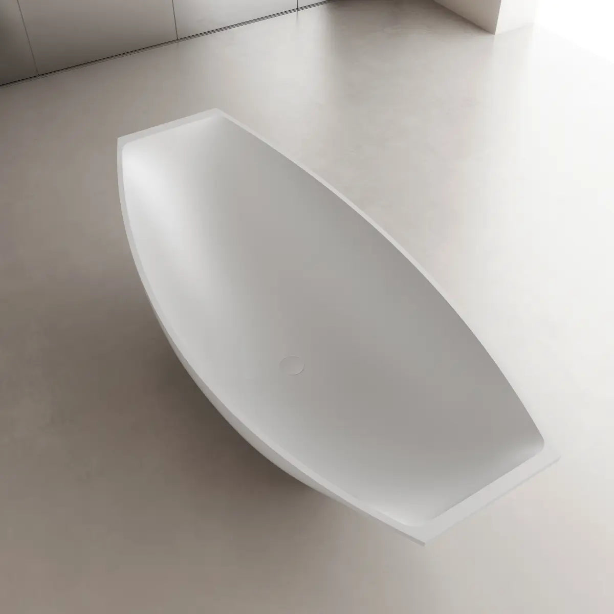 Luxury solid surface hammock style freestanding bathtub for contemporary bathroom