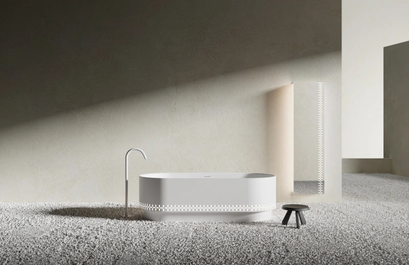 Luxury LINGLONG Series sculptural bath for sophisticated bathroom