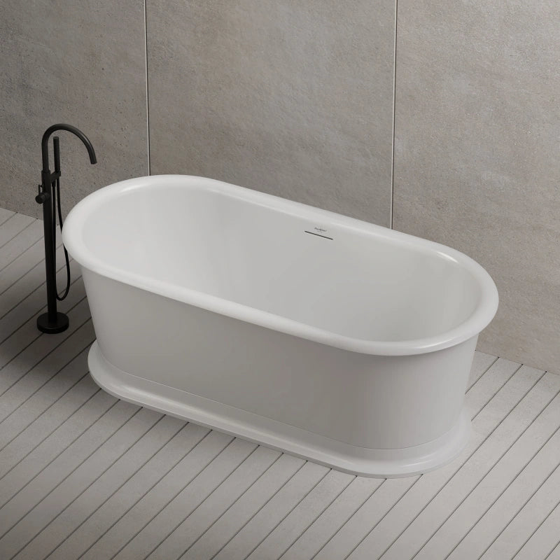 Luxury glossy white Mitsubishi virgin acrylic bathtub for contemporary bathroom renovation