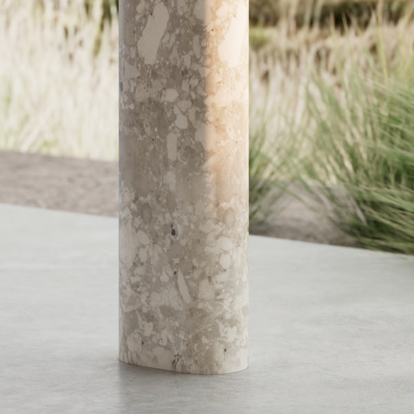 Marble bathroom pedestal sink in modern bathroom