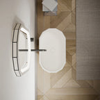 MonBlari BERYL series pedestal basin with black rim
