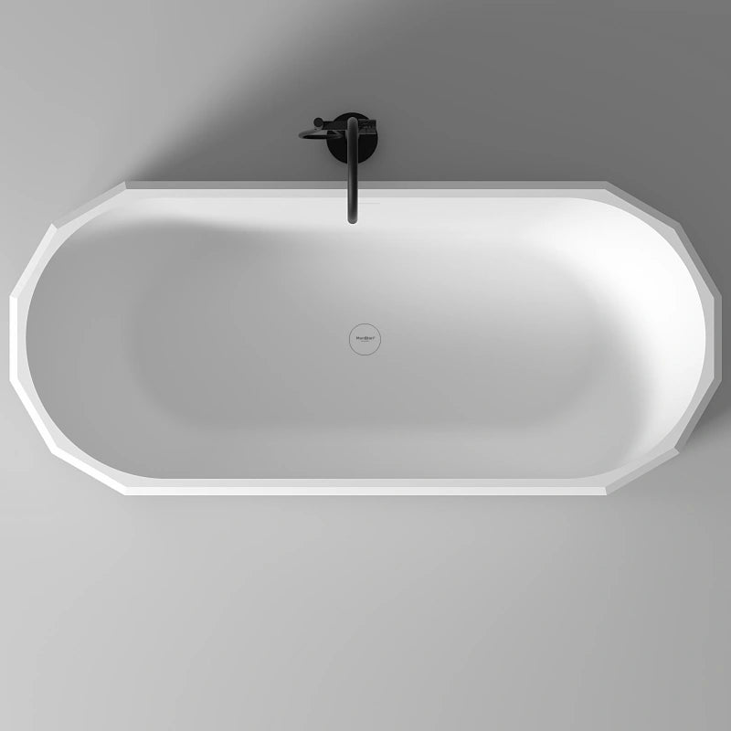 Luxury freestanding bathtub with black edge for modern bathroom