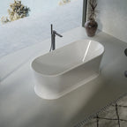 Luxury glossy white freestanding bathtub made from Mitsubishi virgin acrylic