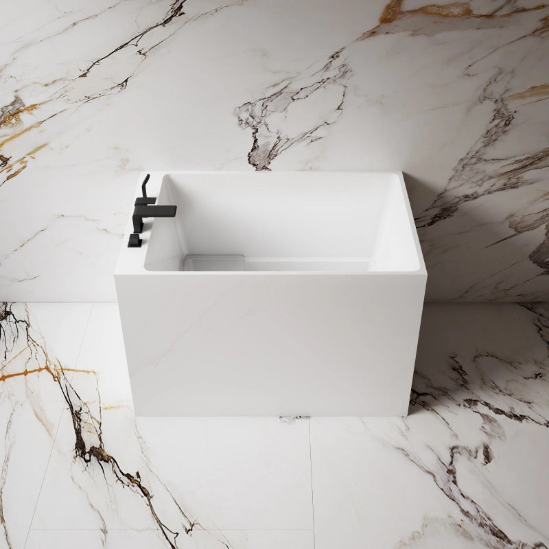 Luxury rectangular acrylic soaking tub for modern bathroom