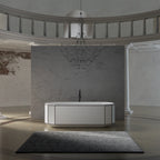 BERYL Series freestanding bathtub with black rim