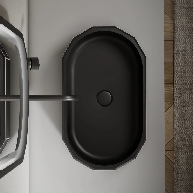 Matte Black beryl series premium vessel sink for luxury bathroom interior
