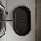 Matte Black beryl series premium vessel sink for luxury bathroom interior