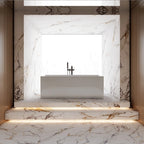 MonBlari acrylic rectangular freestanding soaking bathtub in matte white