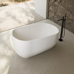 Modern acrylic single slipper bathtub with ergonomic backrest for luxury bathroom
