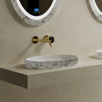 MonBlari XS Series fluted oval countertop wash basin