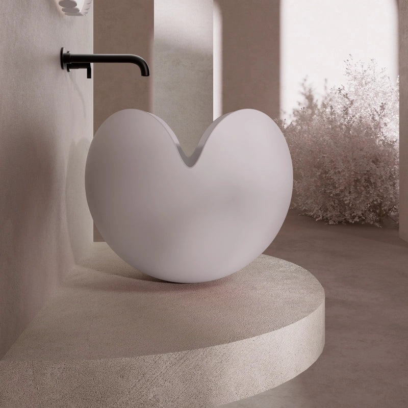 MonBlari FLOWER Series white bud inspired wash basin