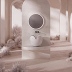 MonBlari FLOWER Series white bud shape bathroom basin