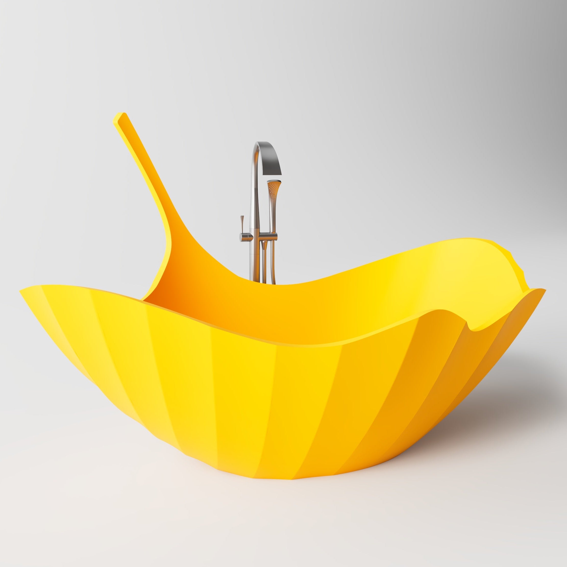 MonBlari GINKNOVA Series Bath Side View Panorama-Ginkgo Yellow