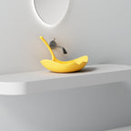 MonBlari GINKNOVA Series Vessel Basin Side View Panorama-Ginkgo Yello