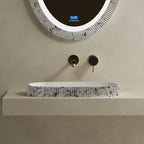MonBlari XS Series oval ribbed vessel sink