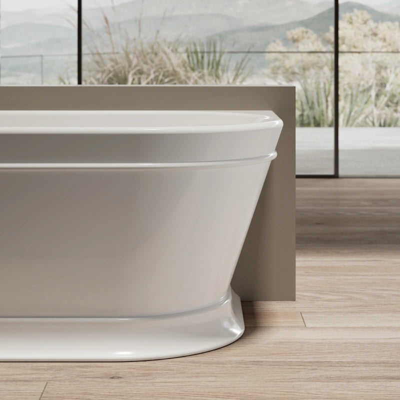 Acrylic freestanding soaking tub in acrylic design