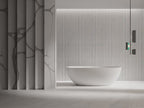 MonBlari TW-8507 White Solid Surface Freestanding Bathtub 1300mm - 1800mm