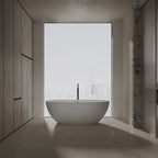 MonBlari Venus® MR-88877 White Solid Surface Freestanding Bathtub 1700mm