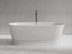 MonBlari XA-8898 White Solid Surface Freestanding Bathtub 1800mm