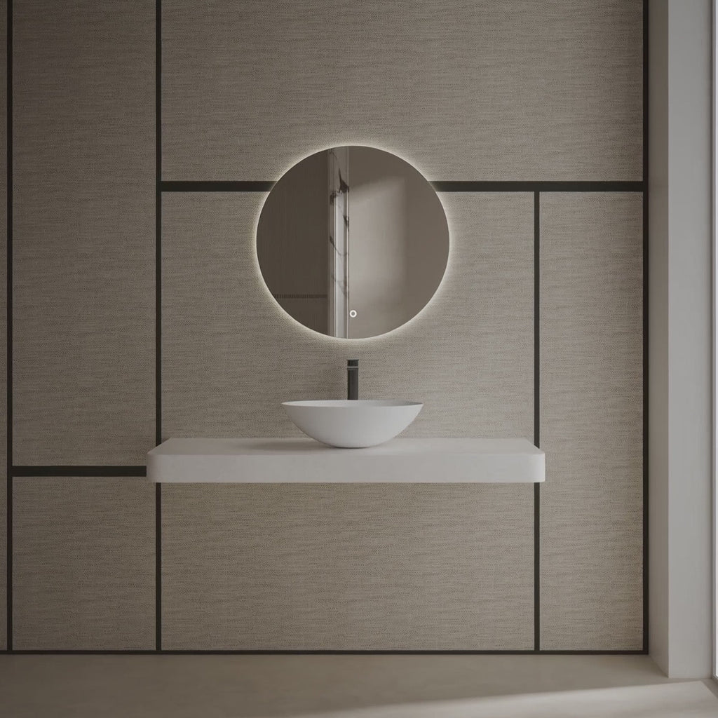 MonBlari XA-A72 White Solid Surface Countertop Basin 500mm