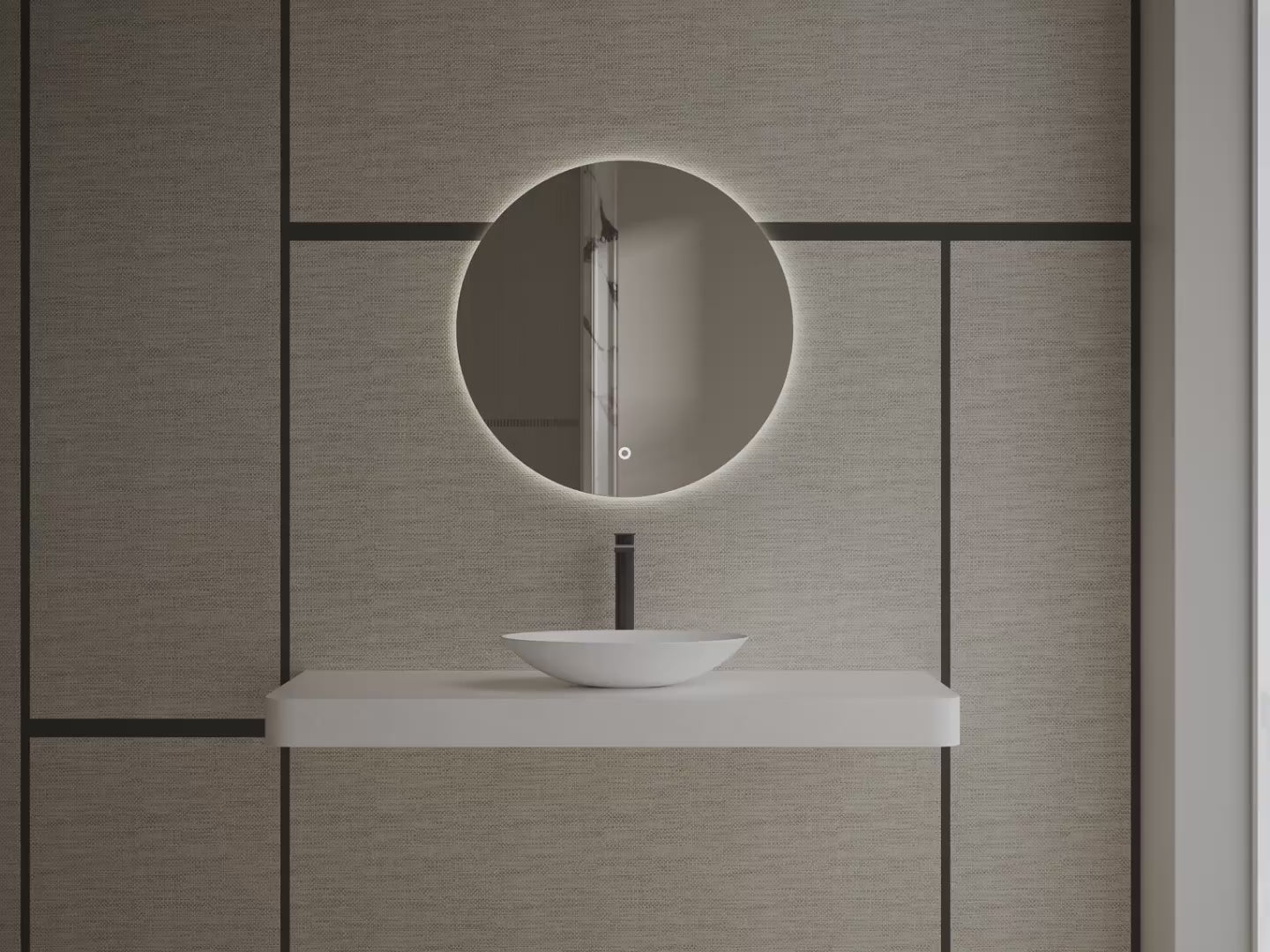 MonBlari XA-A73 White Solid Surface Countertop Basin 500mm