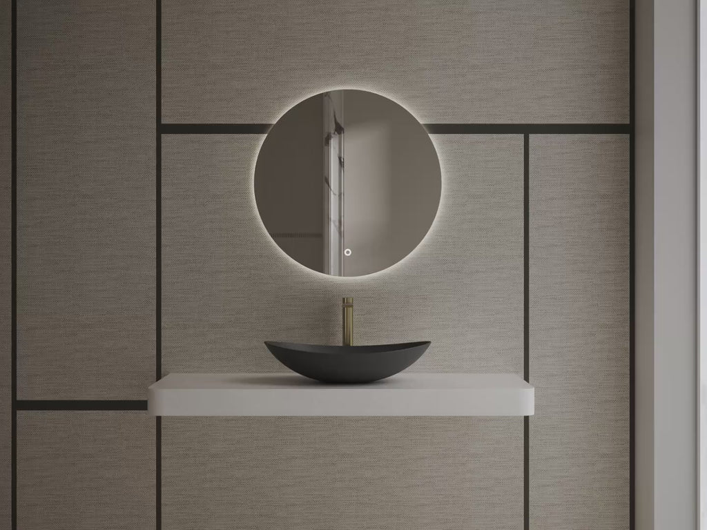 MonBlari XA-A76 Black Solid Surface Countertop Basin 600mm
