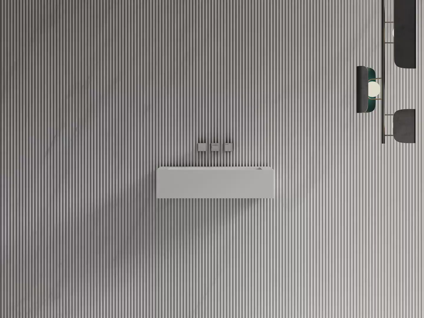 MonBlari TW-G272 Solid Surface Wall-Mounted Basin 600mm