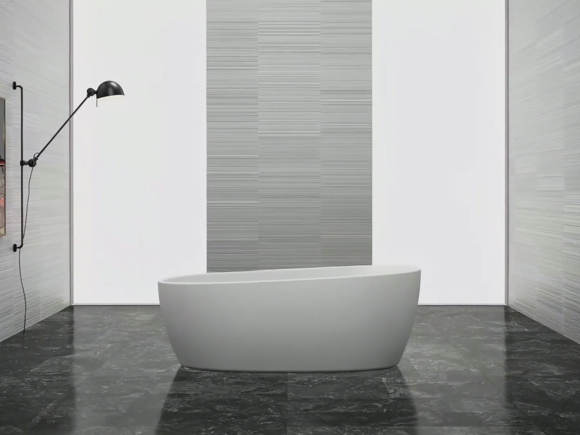 MR-88812Asymmetrical Oval Solid Surface Bath | MonBlari