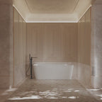 MonBlari TW-7619 White Acrylic Back-to-Wall Bathtub 1500mm-1700mm